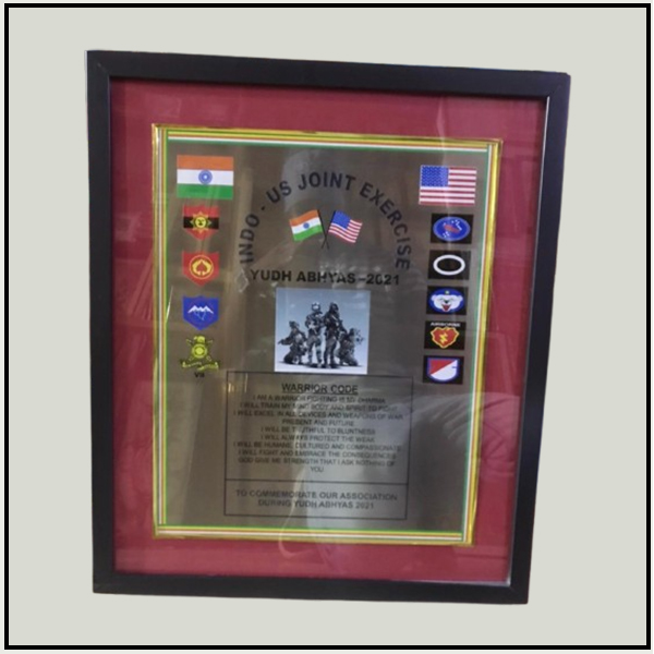 Customized  Unique Plaque With Metal Plate